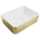 Умывальник (раковина) MEXEN CATIA WHITE GOLD BRUSHED накладной (MEX-21314817)