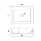 Умывальник (раковина) MEXEN CATIA BLACK GOLD накладной (MEX-21314876)