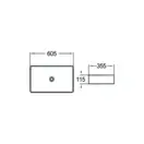 Умывальник (раковина) MEXEN NADIA 60 WHITE BLACK EDGE накладной белый (MEX-21616007)