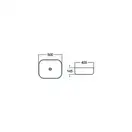 Умывальник (раковина) MEXEN MIRABEL WHITE GOLD EDGE накладной (MEX-22115005)