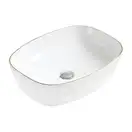 Умывальник (раковина) MEXEN LITA WHITE GOLD EDGE накладной (MEX-22124905)