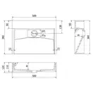 Умывальник (раковина) MEXEN AVA 50 BLACK MATT B/O накладной подвесной (MEX-23015070)