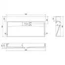 Умывальник (раковина) MEXEN AVA 90 BLACK MATT B/O накладной подвесной (MEX-23019070)