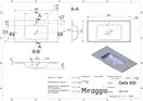 MIRAGGIO Умивальник DELLA 900 (0000182)