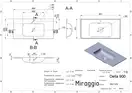 MIRAGGIO Умивальник DELLA 900 MATT (0000183)