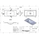 MIRAGGIO JESSEL 900 Умивальник, білий (0000798)