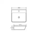 MIXXUS PREMIUM Bevel-0201 Умивальник накладний, білий (MP6480)