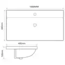MIXXUS PREMIUM STYLE-1504 Раковина меблева, біла (MP6501)