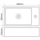 Mixxus Premium QUADRO-1201-L Раковина, белая (MP6505)