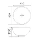MIXXUS PREMIUM ELLIPSE-0205 Раковина накладна, біла (MP6530)
