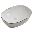 Mixxus Premium DIVERSE-0109 Раковина накладна, біла/золото (MP6548)