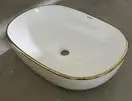 MIXXUS PREMIUM ELLIPSE-0105 EDGE GOLD Раковина, золото (MP6564)