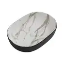 Раковина накладна MIXXUS PREMIUM ELLIPSE-0105, мармур-чорна (MP6565)