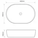 Раковина накладна MIXXUS PREMIUM ELLIPSE-0105, мармур-чорна (MP6565)
