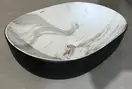 Раковина накладна MIXXUS PREMIUM ELLIPSE-0105, мармур-чорна (MP6565)