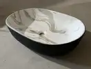 Раковина накладна MIXXUS PREMIUM ELLIPSE-0105, мармур-чорна (MP6565)