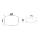 MIXXUS PREMIUM DIVERSE-0115 Раковина накладна, сіра (MP6650)