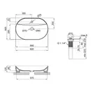 Раковина накладна Mixxus Premium ELLIPSE-0204, біла (MP6679)