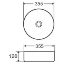 MIXXUS PREMIUM TOPPER-0102 Раковина накладна, біла (MP6680)
