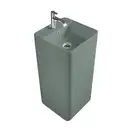 Умивальник окремо стоячий Nic Design Semplice 40х40х85 см з отвором під змішувач, злив у стіну, Salvia матовий (001371067)