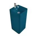Умивальник окремо стоячий Nic Design Semplice 40х40х85 см з отвором під змішувач, злив у стіну, Denim глянець (001371076)