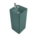 Умивальник окремо стоячий Nic Design Semplice 40х40х85 см з отвором під змішувач, злив у стіну, Amazzonia глянець (001371077)