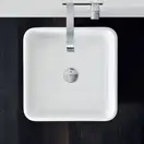 Nic-Design Умивальник окремо стоячий Nic Design Semplice 40х40х85 см без переливу, зі зливом у стіну, білий матовий (001372003)