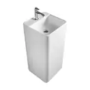 Nic-Design Умивальник окремо стоячий Nic Design Semplice 40х40х85 см з отвором під змішувач зі зливом в підлогу, білий матовий (001374003)