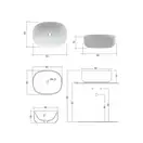 Умивальник на стільницю Nic Design Semplice 50х40х15 см, Amazzonia глянець (001375077)