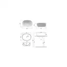 Умивальник на стільницю Nic Design Semplice 55х40х15 см, білий глянець (001376001)