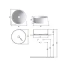 Умивальник на стільницю Nic Design Ovvio 45х16 см, білий матовий (001449003)
