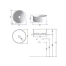 Умивальник на стільницю Nic Design Ovvio 42х16 см, білий матовий (001451003)