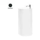 Nic-Design Умивальник окремо стоячий NIC Design Ovvio 45x85h, чорний матовий (001452013)