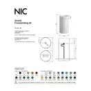 Умивальник окремо стоячий Nic Design Ovvio 45х85 см без переливу, зі зливом в підлогу, Cipria матовий (001453060)