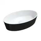 умывальник Omnires Bari 50x30 white/gloss black (BARI500UNBCP)