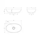 умивальник Omnires Shell 60x35 white (SHELLUNBP)