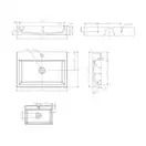 умивальник Omnires Thasos 42x60 white (THASOS600BP)