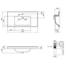 Раковина Qtap Albatross 5C 1000х480х210 White с донным клапаном QT01115100CW