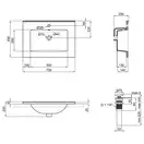 Раковина Qtap Albatross E49 700х490х200 White с донным клапаном QT01119070E49W