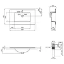Раковина Qtap Albatross E49 800х490х200 White с донным клапаном QT01119080E49W