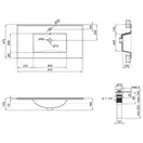 Раковина Qtap Albatross E 900х460х180 White с донным клапаном QT01119090EW