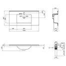 Раковина Qtap Albatross E49 1000х490х200 White с донным клапаном QT01119100E49W
