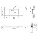 Раковина Qtap Albatross E 1000х460х180 White с донным клапаном QT01119100EW