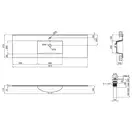 Раковина Qtap Albatross E 1500х460х180 White с донным клапаном QT01119150EW