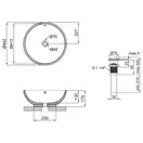 Раковина-чаша Qtap Amazon 430х430х160 White с донным клапаном QT02117043NW