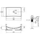 Раковина-чаша Qtap Crow 655х380х140 White с донным клапаном QT05117065HW