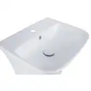 Раковина подвесная моноблок Qtap Crow 500х400х385 White с донным клапаном QT0511G815W