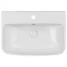 Раковина подвесная моноблок Qtap Crow 600х430х385 White с донным клапаном QT0511G835W