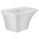 Раковина подвесная моноблок Qtap Crow 600х430х385 White с донным клапаном QT0511G835W