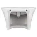 Раковина подвесная моноблок Qtap Crow 600х430х385 White с донным клапаном QT0511G835W